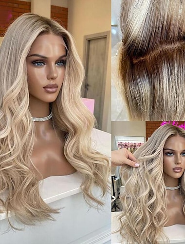  Peluca Cabello virgen sin procesar Cierre 4x13 Cabello Brasileño Ondulado Múltiples colores Parte media Mujer Densidad 130% 150% Cabello Ombre Entradas Naturales 100% Virgen Sin cola Pre-arrancado