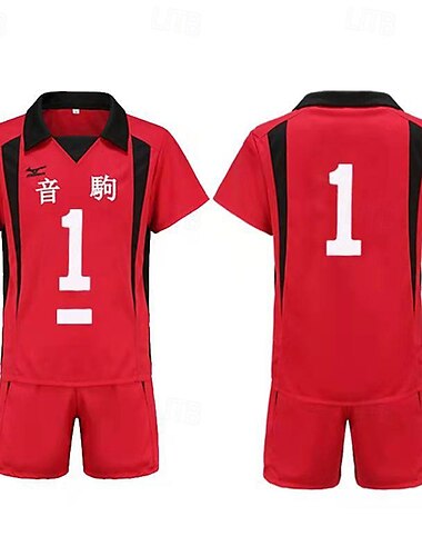  Haikyuu Kozume Kenma Animé Cosplay-kostym Kläder T-shirt Cosplay-kostymer Karnival Maskerad Shorts T-shirt Till Herr Dam Vuxna
