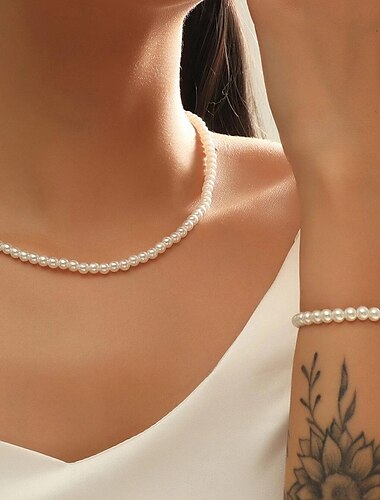  Jewelry Set For Women's Wedding Party Evening Gift Pearl Fancy
