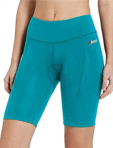  Dame Helfarge Sykkelveishorts Sykkelshorts Fôrede sykkelshorts Sykkel Shorts Fôrede shorts Slimfit Fjellsykling Veisykling sport Komfort 3D Pute Hurtigtørkende Anatomisk design Svart Gul Spandex Klær
