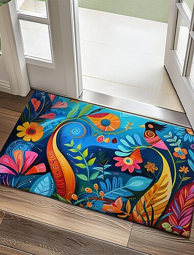  naive Kunst Fußmatte Küchenmatte Bodenmatte rutschfester Bereich Teppich ölfester Teppich Indoor Outdoor Matte Schlafzimmer Dekor Badezimmermatte Eingangsbereich Eingangsteppich