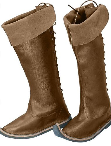  Rétro Vintage Médiéval Renaissance Chaussures Bottes jazz plates Pirate Chevalier Viking Croisé Déguisement Homme Femmes Unisexe Celtique Pirate Mascarade Événement / Fête Mascarade Adulte Chaussures