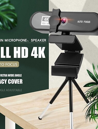  webcam 4K Mini Avec Fil Balance des Blancs Intérieur Soutien