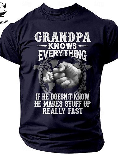  Herr Citat och ordspråk Kors brevtryck T-shirt T-tröja 100 % bomull Kortärmad Grafisk Skjorta Svart Armégrön Mörkblå Bekväm t-shirt Gata Utomhussport Modedesignerkläder