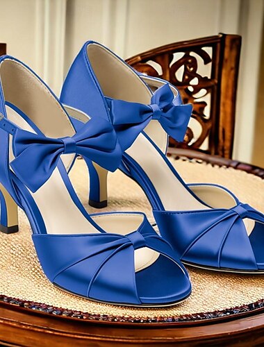  grüne Satin-Sandalen mit offenen Zehen und Schleifendetail für Damen – elegante Hochzeits- oder Abendschuhe