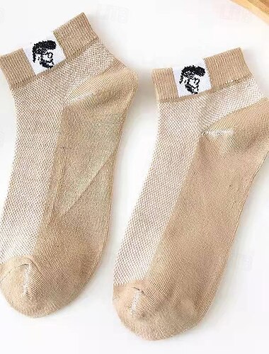  Homens 10 pares Pacotes múltiplos Meias Meias Tornozelo Meias Curtas Meias casuais Azul Marinho Azul Cor Tecido Desportos e Ar livre Diário Férias Básico Média Primavera Outono Moda Casual