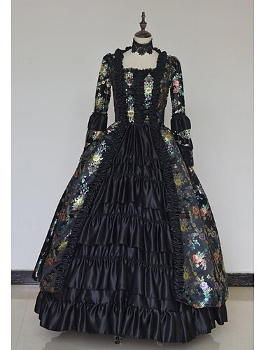  Rokoko Viktorianisch Ballkleid Partykostüm Maskerade Abschlussballkleid Übergrössen Damen königlich Maskerade Karneval Party Halloween Erwachsene Kleid
