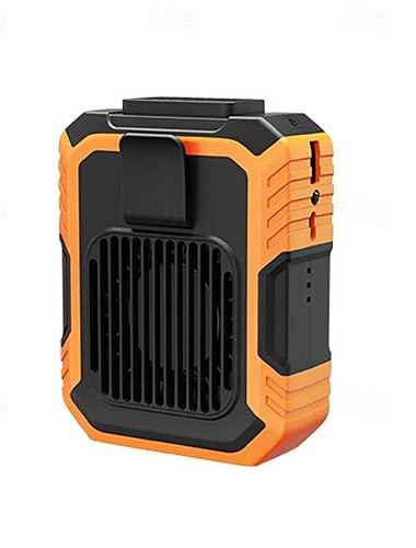  Waist Clip Fan with Power Bank – Anti-Drop Shock Absorption Bladeless Cooling Fan with Polymer Battery