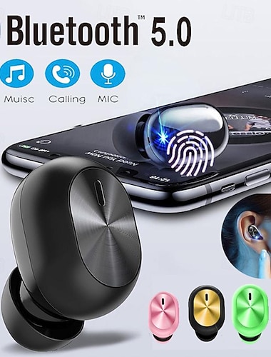  trådlösa bluetooth5.0 hörlurar sport vattentät headset mini hörlurar handsfree stereo hörlurar med mikrofon för alla telefoner
