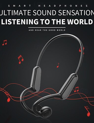  Bluetooth-гарнитура b8 с костной проводимостью, без наушников, беспроводная, для занятий спортом, для фитнеса, бинауральная, подвесная ушная гарнитура, водонепроницаемая и устойчивая к поту