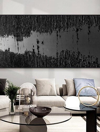  pictură în ulei realizată manual, pânză, artă de perete, decorare minimalistă, alb-negru, textură abstractă, pictură decorativă pentru decor interior, pictură rulată fără rame, neîntinsă