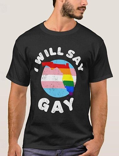  LGBTQ T-Shirt Camisas del Orgullo Arco iris Dirá Florida gay Gracioso lesbiana Homosexuales Para Pareja Unisexo Adulto Mascarada Estampado en caliente Desfile del orgullo Mes del Orgullo