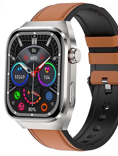  iMosi TK16 Εξυπνο ρολόι 2.04 inch Έξυπνο ρολόι Bluetooth ΗΚΓ + PPG Παρακολούθηση θερμοκρασίας Βηματόμετρο Συμβατό με Android iOS Γυναικεία Άντρες Μεγάλη Αναμονή Κλήσεις Hands-Free Αδιάβροχη IP68