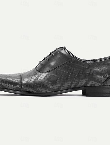  Herren Abendschuhe Leder Italienisches vollnarbiges Rindsleder Komfortabel Rutschfest Schnürsenkel Schwarz Armeegrün Rot