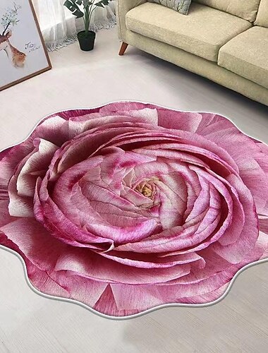  Teppich in unregelmäßiger Blumenform, Küchenmatte, rutschfeste, ölbeständige Bodenmatte, Wohnzimmerteppich, Indoor-Outdoor-Matte, Schlafzimmerdeko, Badezimmermatte, Eingangsteppich, Türmatte