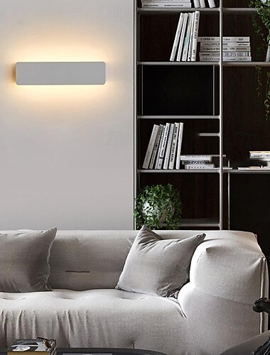  مصباح جداري LED 1 رأس 16 سم ضوء أبيض دافئ أكريليك ألومنيوم لغرفة المعيشة وغرفة النوم مرآة بجانب السرير مصباح IP54 85-265 فولت