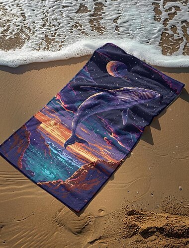  Strandtuch, bequeme Decken, Love-Sea-Serie, Badetuch, großes Handtuch mit 3D-Druckmuster, Badetuch, Strandlaken, klassische Decke, 100 % Mikrofaser