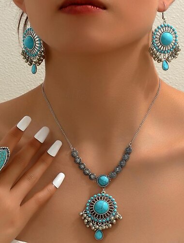  Jewelry Set For Women's Party Evening Gift Alloy