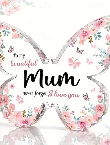  tabliczka z motylem prezenty dla mamy najlepsze prezenty urodzinowe dla mamy prezent na boże narodzenie lub dzień matki piękna akrylowa tabliczka w kształcie motyla przemyślane prezenty dla mamy od