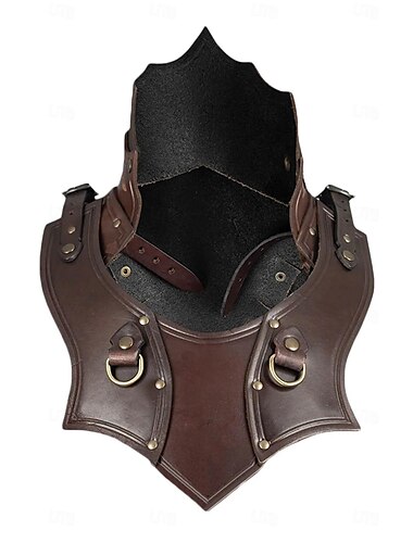  Medieval Renaissance Steampunk Armor Chemise Shoulder Armor Ren Faire Warrior Viking Ranger Archery Men's Women's Viking Fantasy Halloween Masquerade Performance Stage LARP Adults' Shoulder Armor All
