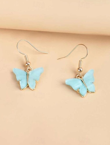  1 paire Boucles d'oreilles suspendues For Femme Anniversaire Soirée Alliage Géométrique Mode Animal