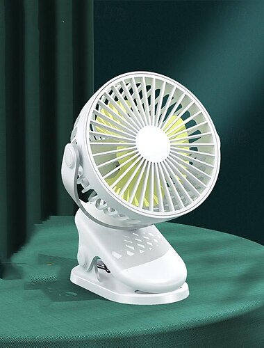  Dualmotor tragbarer Klimaanlagenventilator – 5-Gang USB Kühlgebläse mit großer Batterie für Camping und Reisen