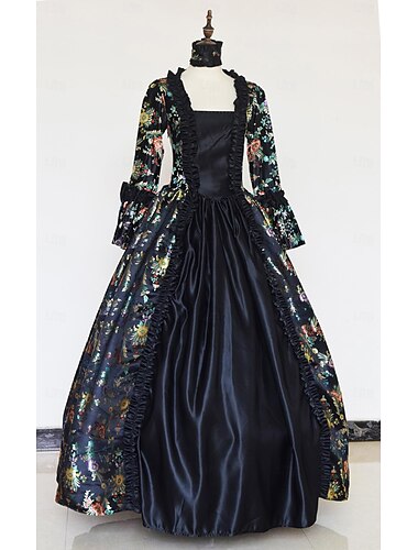  Epocă Rococo Βικτωριανής Εποχής Maxi Rochii Normal Juliet Cenusareasa Prințesă Pătrat Regal Halloween Carnaval Mascaradă Performanță Petrecere Halloween Adulți Toate Sezoanele