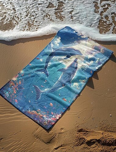  serviette de plage couvertures confortables série amour mer serviette de bain grand motif imprimé 3d serviette de bain drap de plage couverture classique 100% microfibre