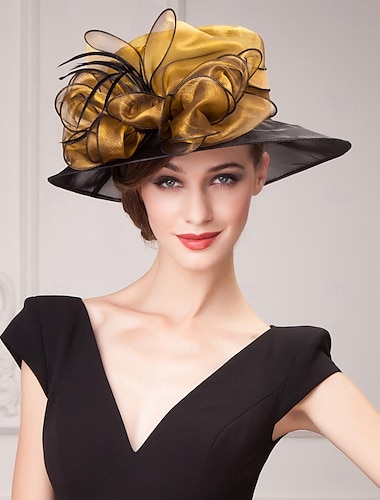  καπέλα fascinators καπέλα οργάντζα πάγου μεταξωτό καπέλο καπέλο ηλίου καπέλο γαμήλιου τσαγιού κομψό γάμο με φλοράλ καλύμματα κεφαλής
