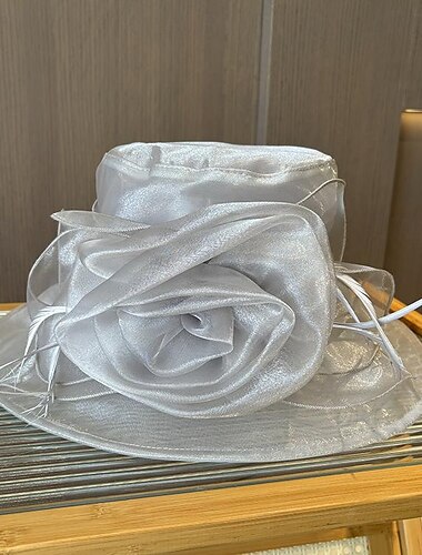  Fascinator Hüte Kopfbedeckung Organza Eimerhut Schlapphut Strohhut Lässig Ferien Elegant Vintage Mit Feder Blume Kopfschmuck Kopfbedeckung