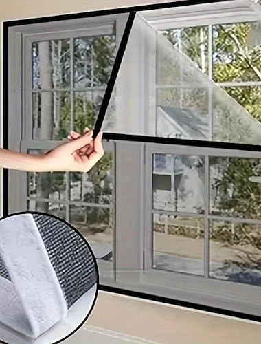  Системы для окон от насекомых DIY самоклеящиеся для окон регулируемые сетки для окон от насекомых прозрачная кошачья сетка экраны от мух москитная сетка