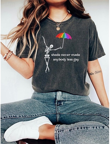  LGBTQ LGBTQ T-Shirt-Ärmel Pride-Shirts Shade hat noch nie jemanden weniger schwul gemacht Lesbisch Für Damen Mädchen Kinder Erwachsene Heißprägen Pride Parade Pride-Monat