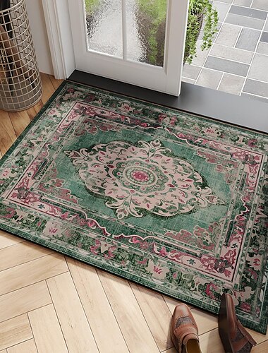 Fußmatte mit böhmischem Muster, Küchenmatte, Bodenmatte, rutschfester Teppich, ölbeständiger Teppich, Indoor-Outdoor-Matte, Schlafzimmerdeko, Badezimmermatte, Eingangsteppich