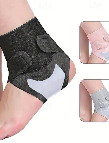  1 pièce de support de cheville respirant et réglable de taille unique avec manchon de stabilisateur de cheville et de talon en silicone-néoprène pour hommes et femmes - pour le sport, la course, le