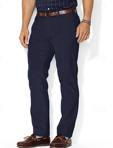  Men's Trousers Chinos Chino Pants Jogger Pants Pocket Straight Leg Plain Comfort Outdoor Outdoor Halloween Daily Fashion Streetwear White Red