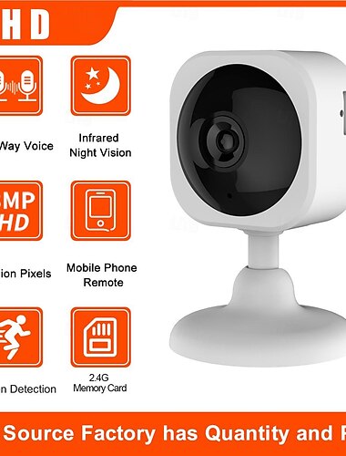  HD 3-Megapixel-Überwachungskamera für Zuhause, intelligente Babyüberwachung, kabellose Zweiwege-WLAN-Kamera