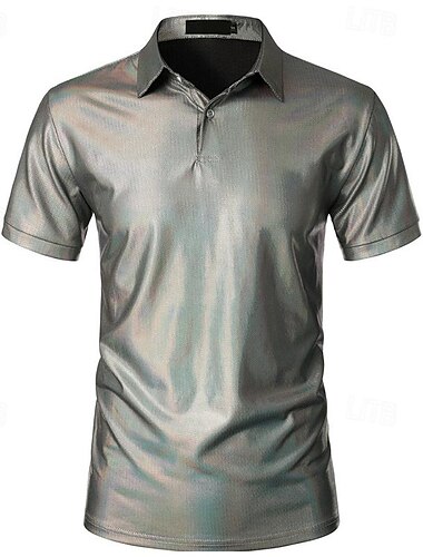  Herren Golfhemd Golfpolo Arbeit Casual Kargen Kurzarm Basic Modern Glatt Taste Bronzieren Frühling Sommer Regular Fit Schwarz Blau Gold Grün Grau Golfhemd