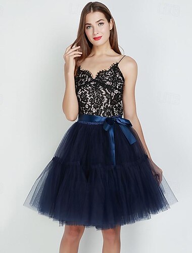  Retro Antiguo 1950s Mini Enagua Tutu Debajo de la falda Color sólido Mujer Víspera de Todos los Santos Carnaval Mascarada Ropa de fiesta de noche Despedida de Soltera Adultos Falda