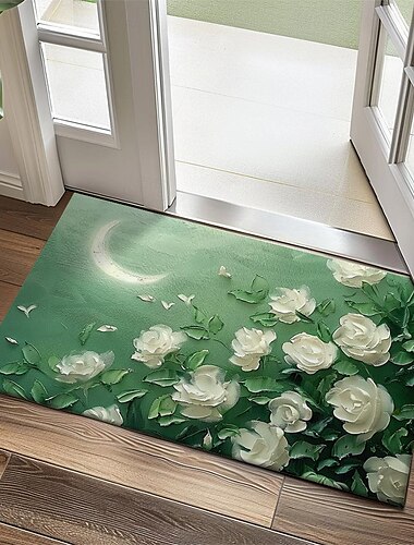  Daisy Blumen Fußmatte Küchenmatte Bodenmatte rutschfester Bereich Teppich Ölfester Teppich Indoor Outdoor Matte Schlafzimmer Dekor Badezimmermatte Eingangsteppich