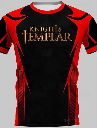  Tempeliers krijgers T-Shirt Afdrukken 3D Grafisch Voor Voor heren Volwassenen Carnaval Maskerade 3D afdrukken Casual / Dagelijks