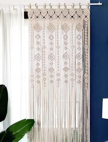  macrame scheidingswand deurgordijn geweven bohemien bruiloft tapijt muur decor voor bruiloft slaapkamer woonkamer woondecoratie