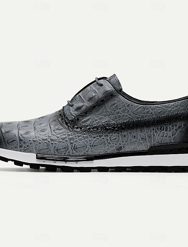  Voor heren Sneakers Jurk sneakers Leer Italiaans volnerf rundleer Anti-slip Veters Amandel Bruin Groen