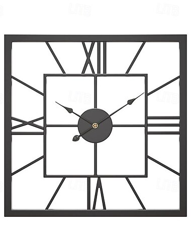 Wanduhren große Vintage Luxus Wanduhr Metall mit Spiegel Wanduhr modernes Design leise quadratische Uhren Wand Wohnkultur