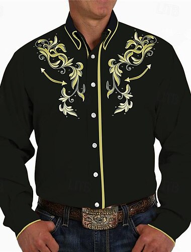  Clásico Retro Antiguo siglo 18 Blusa / Falda Vaquero del oeste Hombre Mascarada Uso Diario Despedida de Soltera Adulto Camisas Todas las Temporadas