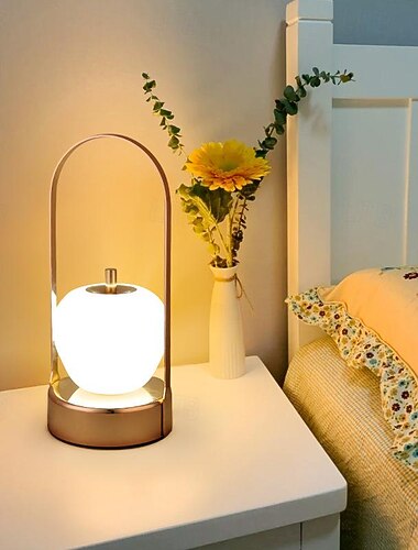  Lampada da tavolo a LED ricaricabile da 1 pezzo, luce sensibile al tocco, luce notturna portatile senza fili per la decorazione della camera da letto del ristorante, del bar