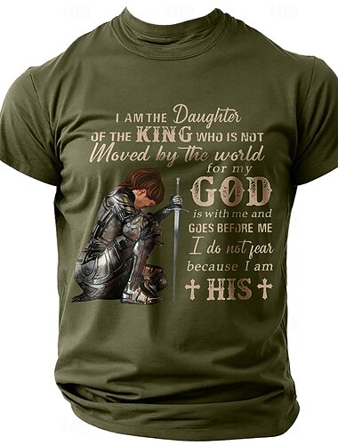  Hombre Refranes y citas Cruz impresión de letras Camiseta Camiseta superior 100% Algodón Manga Corta Gráfico Camisa Negro Verde Ejército Azul Oscuro Camiseta cómoda Calle Deporte Ropa de diseñador de