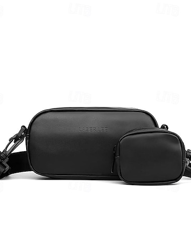  Ανδρικά Σετ Τσάντα Κινητό τηλέφωνο τσάντα Νάιλον Καθημερινά Φερμουάρ Πτυσσόμενο Ελαφρύ Multi Carry Συμπαγές Χρώμα Μαύρο