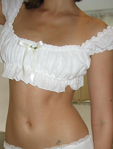  סקסי Y2K שנת 2000 וסט חולצת בטן ילדה גותית בגדי ריקוד נשים האלווין (ליל כל הקדושים) מסיבה\אירוע ערב חולצת בטן