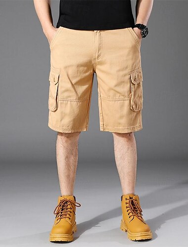  Herre Taktiske shorts Cargoshorts Shorts Knapper Multi lomme عادي Anvendelig Kort utendørs Daglig Ut på byen Mote Klassisk Svart Militærgrønn
