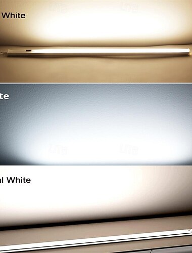  LED-Smart-Schrankleuchte mit USB-Sensor, Unterschrankbeleuchtung, dreifarbig, Temperaturen warmweiß/weiß/dreifarbig, einstellbar für Küchen, Treppen und Waschtische, magnetisches wiederaufladbares